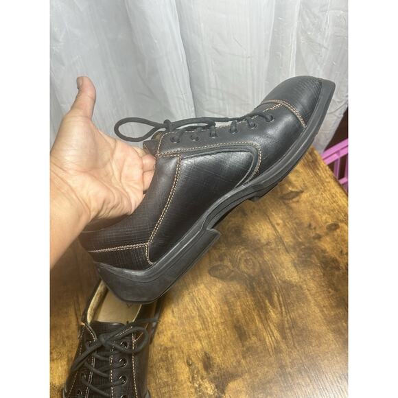John Fluevog FUTURE ANGEL CHARLES CONTRAST LEATHER SquareToe Men’s Size 12 Y2K - Picture 7 of 12